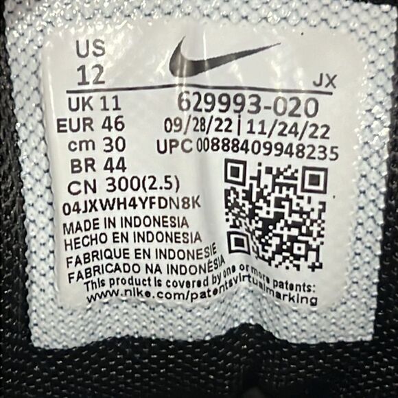 🔥🔥 NIKE Air Max Command Triple Black Running Streetwear Shoes Sz 12 - PERFECT - Picture 11 of 11